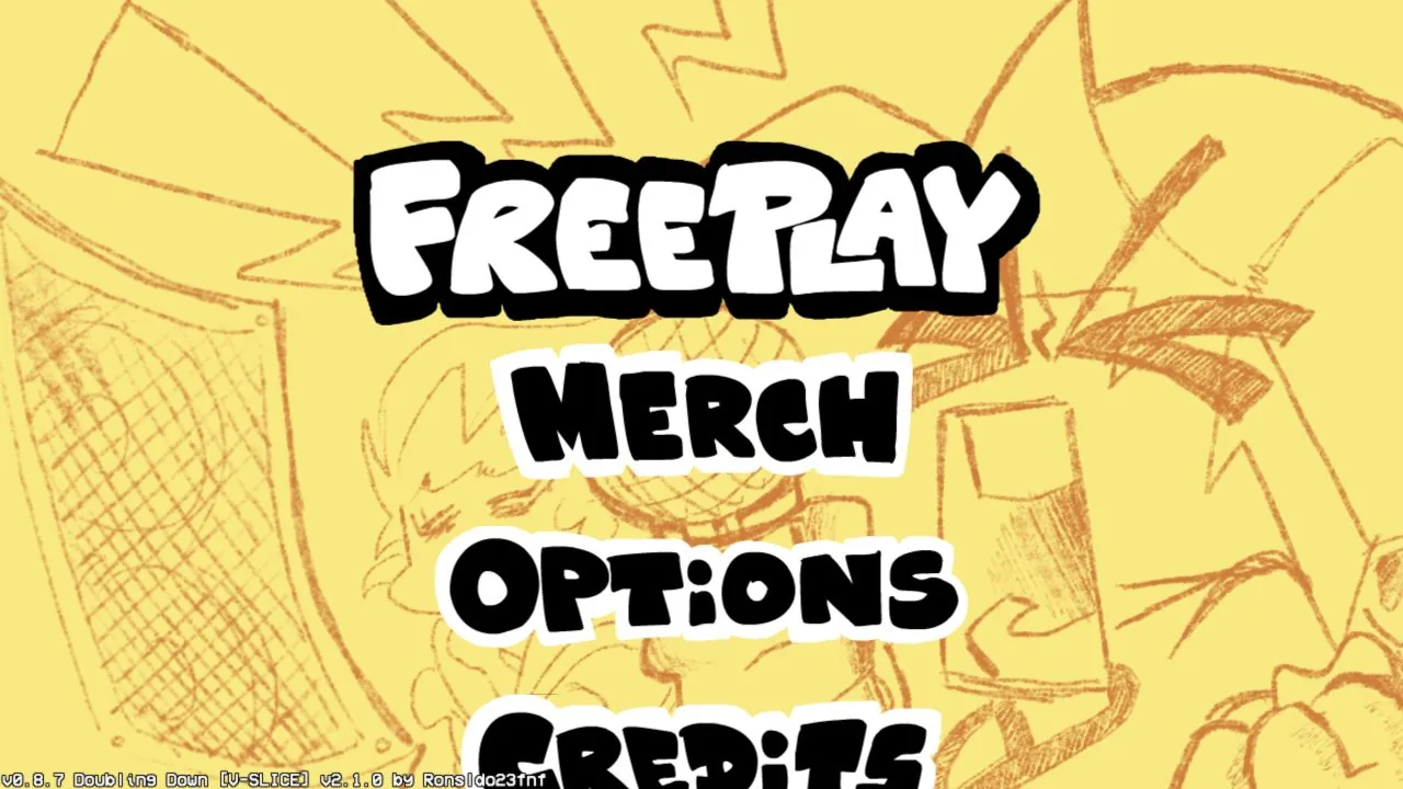 Doubling browser main menu with Freeplay selected