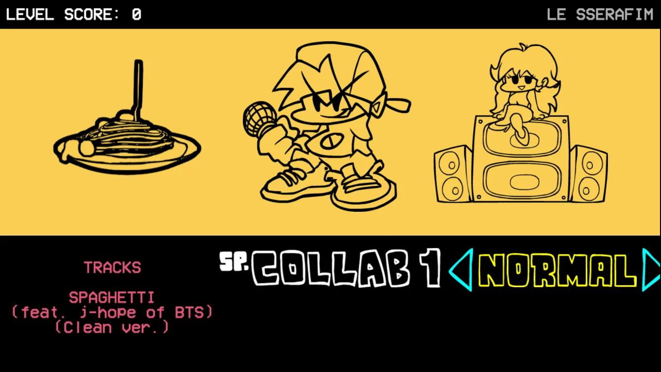 SP COLLAB 1 with SPAGHETTI and Normal difficulty