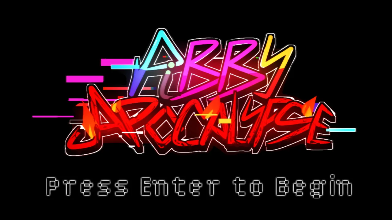 Pibby Apocalypse title logo above Press Enter to Begin on a black background